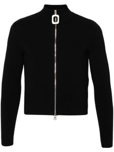 JW Anderson cardigan zippé en maille nervurée - Noir