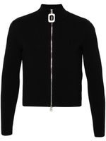 JW Anderson cardigan zippé en maille nervurée - Noir - thumbnail