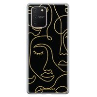 Samsung Galaxy S10 Lite siliconen hoesje - Abstract faces