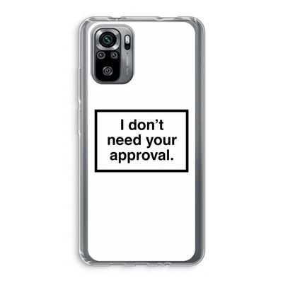 Don't need approval: Xiaomi Redmi Note 10S Transparant Hoesje