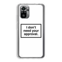 Don't need approval: Xiaomi Redmi Note 10S Transparant Hoesje