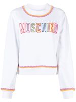 Moschino sweat à bords en macramé - Blanc