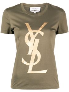 Saint Laurent Pre-Owned t-shirt en coton à imprimé YSL (1990-2000) - Vert