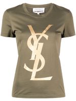 Saint Laurent Pre-Owned t-shirt en coton à imprimé YSL (1990-2000) - Vert - thumbnail