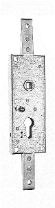 Nemef 1809 B Garageslot | PC60mm | slotkast staal verzinkt 59x159mm | stang verticaal | niet verend | M8 aansluiting | nachtfunctie | DR 1+2+3+4 -