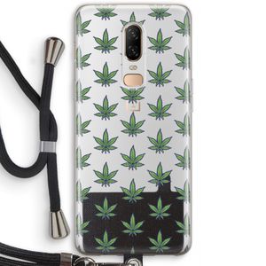 Weed: OnePlus 6 Transparant Hoesje met koord