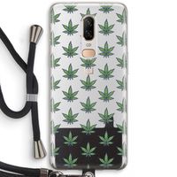 Weed: OnePlus 6 Transparant Hoesje met koord