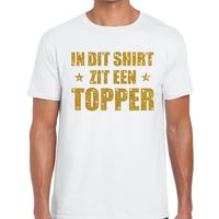 In dit shirt zit een Topper glitter tekst t-shirt wit heren