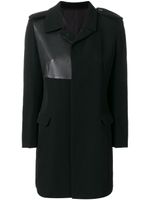 Yohji Yamamoto Pre-Owned manteau à empiècement texturé - Noir - thumbnail