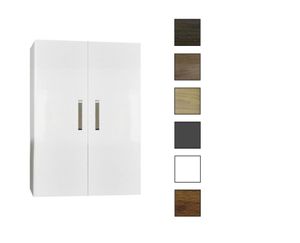 Sanicare kolomkast met luxe chromen greep 67x90x32cm hoogglans wit