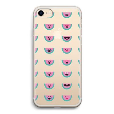 Smiley watermeloenprint: iPhone 7 Transparant Hoesje