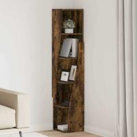 Hoekkast Gerookt eiken 27,5x27x140cm Bewerkt hout
