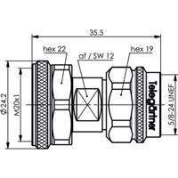 Telegärtner 100024211 100024211 N-adapter N-stekker - 4,3-10-stekker 1 stuk(s)