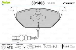 Valeo Remblokset 301408