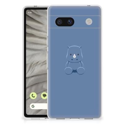 Google Pixel 7A Telefoonhoesje met Naam Baby Rhino Google Pixel 7A Telefoonhoesje met Naam Baby Rhino