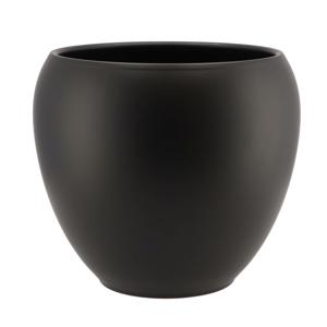 DK Design Bloempot/plantenpot - Vinci - zwart mat - binnen - D24 x H28 cm