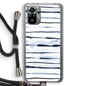 Ink Stripes: Xiaomi Redmi Note 10S Transparant Hoesje met koord