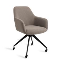 Jesper Home Eetkamerstoel 'Hiroo' Glide Black, kleur Foggy Fusion