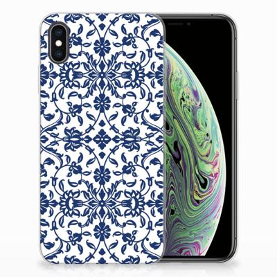 Apple iPhone Xs Max | TPU Case | Flower Blue