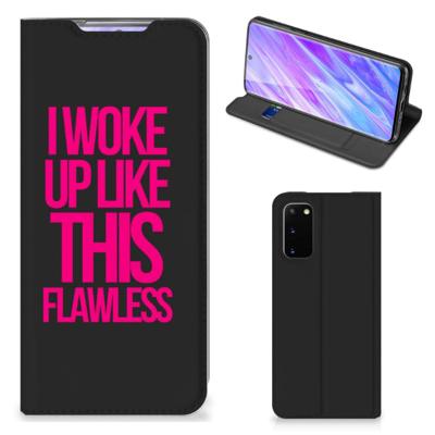 Samsung Galaxy S20 Hoesje met tekst Woke Up - Origineel Cadeau Zelf Maken