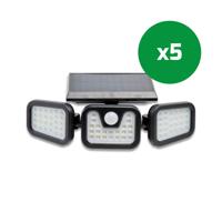 Solar LED-wandlamp met sensor Bresca zwart
