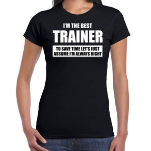 I'm the best trainer t-shirt zwart dames - De beste trainer cadeau 2XL  -