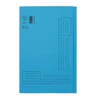 Vouwmap Quantore Folio ongelijke zijde 250gr blauw | 10 stuks