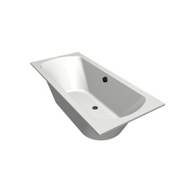 Xenz Lagoon Duobad - 180x80x53 - afvoer Midden - acryl - wit 6928-01