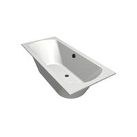 Xenz Lagoon Duobad - 180x80x53 - afvoer Midden - acryl - wit 6928-01