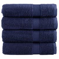 VidaXL Badhanddoeken solund 4 st 600 g/m² 70x140 cm marineblauw VidaXL Badhanddoeken solund 4 st 600 g/m² 70x140 cm marineblauw