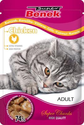 SUPER BENEK Kip in saus - nat kattenvoer - 100 g