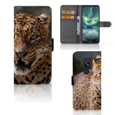 Nokia 7.2 | Nokia 6.2 | Telefoonhoesje | Met pasjeshouder | Luipaard