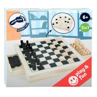 Small Foot Spellendoos 3in1 Schaken Dammen Molenspel
