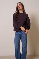 Djoeke scuba sweater - espresso - 13292