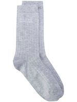 Brunello Cucinelli chaussettes nervurées - Gris