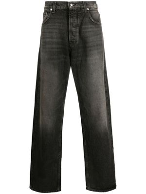 RHUDE jean à coupe ample - Noir