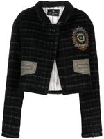 ETRO checked cropped jacket - Noir - thumbnail