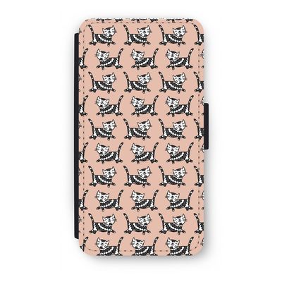 Zwarte poes: iPhone XS Flip Hoesje