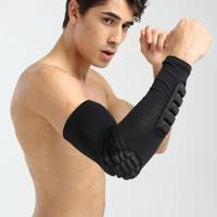 Basketbal mouw cellulaire anti-botsing antislip compressie elleboog beschermende Gear maat: XL (zwart)
