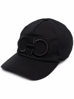 Ferragamo casquette Gancini à broderies - Noir