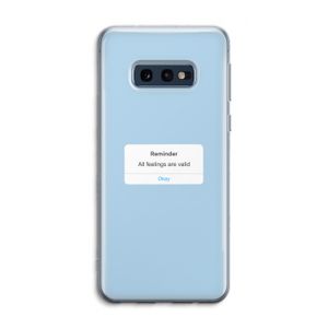 Reminder: Samsung Galaxy S10e Transparant Hoesje