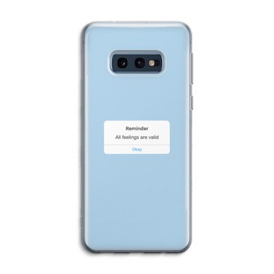 Reminder: Samsung Galaxy S10e Transparant Hoesje