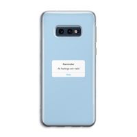 Reminder: Samsung Galaxy S10e Transparant Hoesje