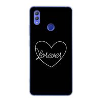 Forever heart black: Honor Note 10 Transparant Hoesje