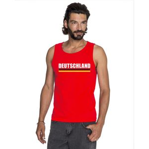 Rood Duitsland supporter singlet shirt/ tanktop heren