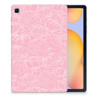 Samsung Galaxy Tab S6 Lite | S6 Lite (2022) | Siliconen hoesje | White Flowers