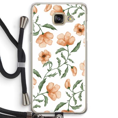 Peachy flowers: Samsung Galaxy A5 (2016) Transparant Hoesje met koord