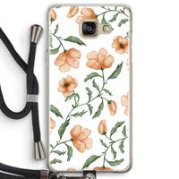 Peachy flowers: Samsung Galaxy A5 (2016) Transparant Hoesje met koord