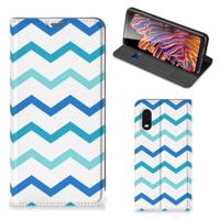 Samsung Xcover Pro | Hoesje met Magneet | Zigzag Blauw