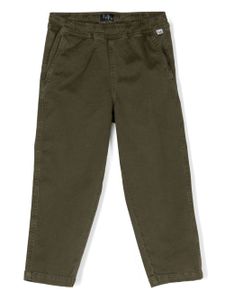 Il Gufo pantalon en coton à patch logo - Vert